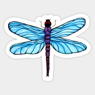 Magical Blue Dragonfly Sticker